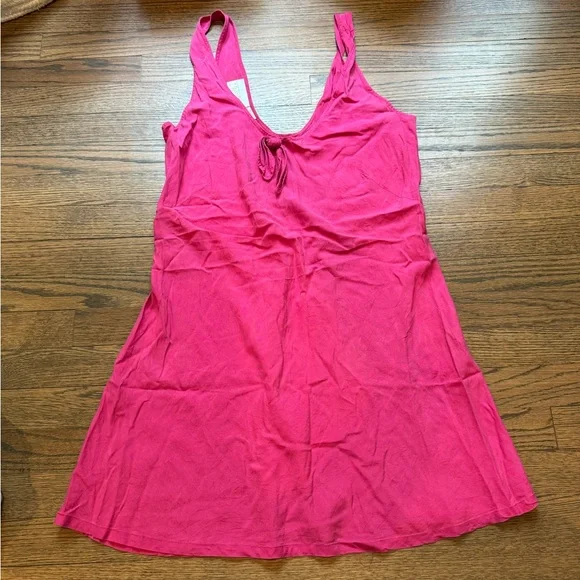 strapless open back dress Barbie Mommy and Me 1PC Polo Sporty Sleeveless Dress Hot Pink main image 1